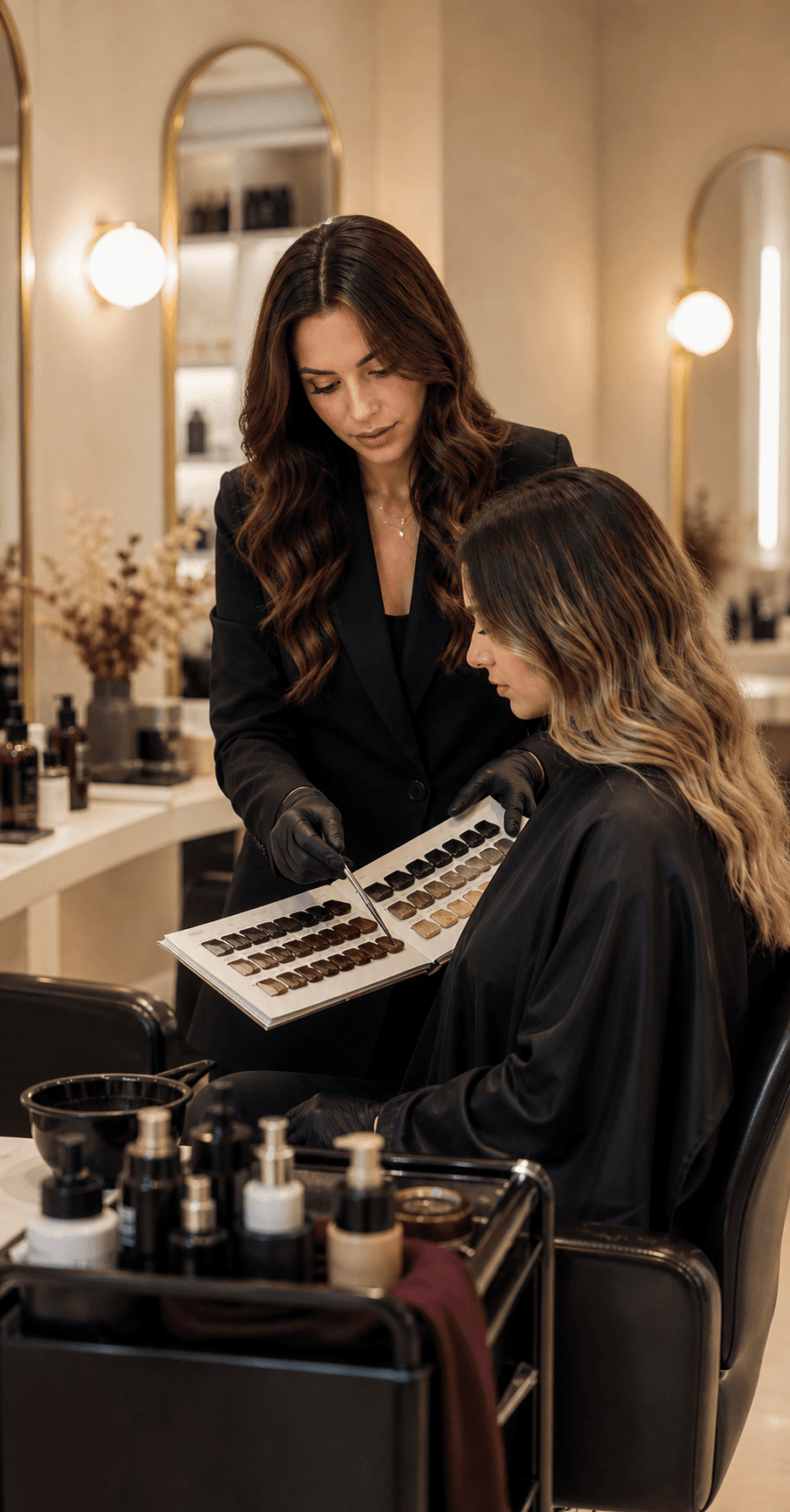 Trainer Paradyz Beauty Academy într-un moment de curs practic